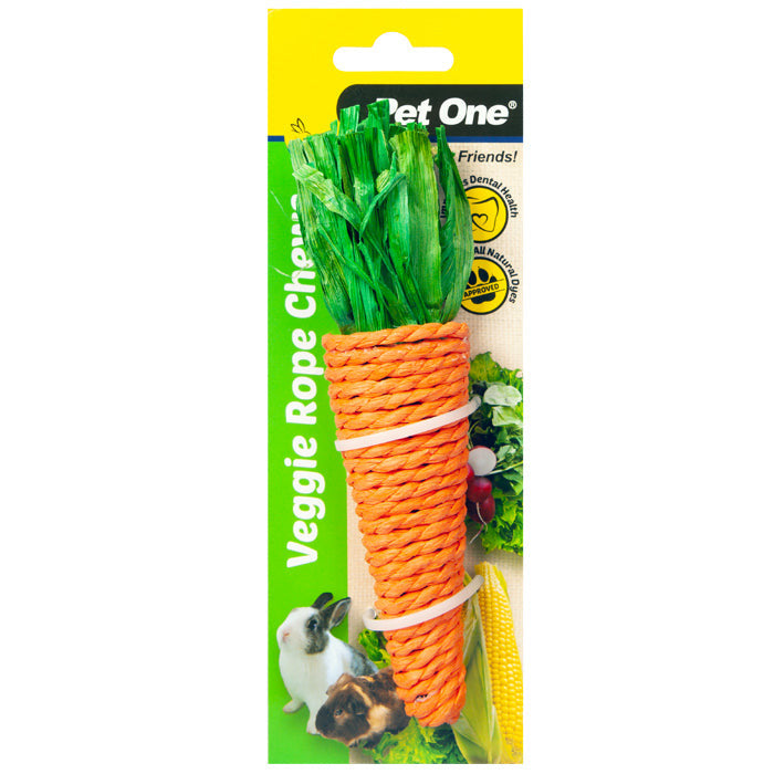 Pet One Veggie Rope Chew Carrot Small