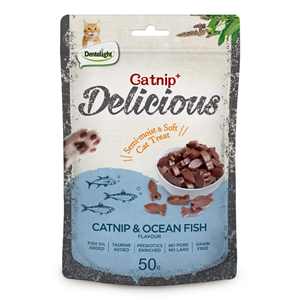 Dentalight Cat Treat Catnip & Ocean Fish Flavour 50g