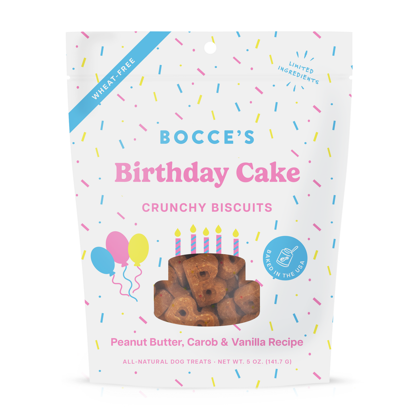 Bocce's Birthday Cake Biscuits
