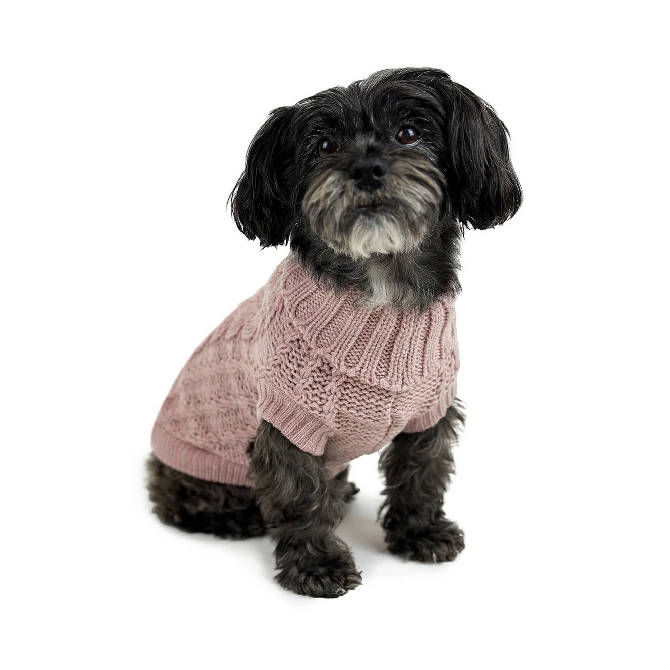 Huskimo Frenchknit Dog Jumper Rose Pink for winter weather