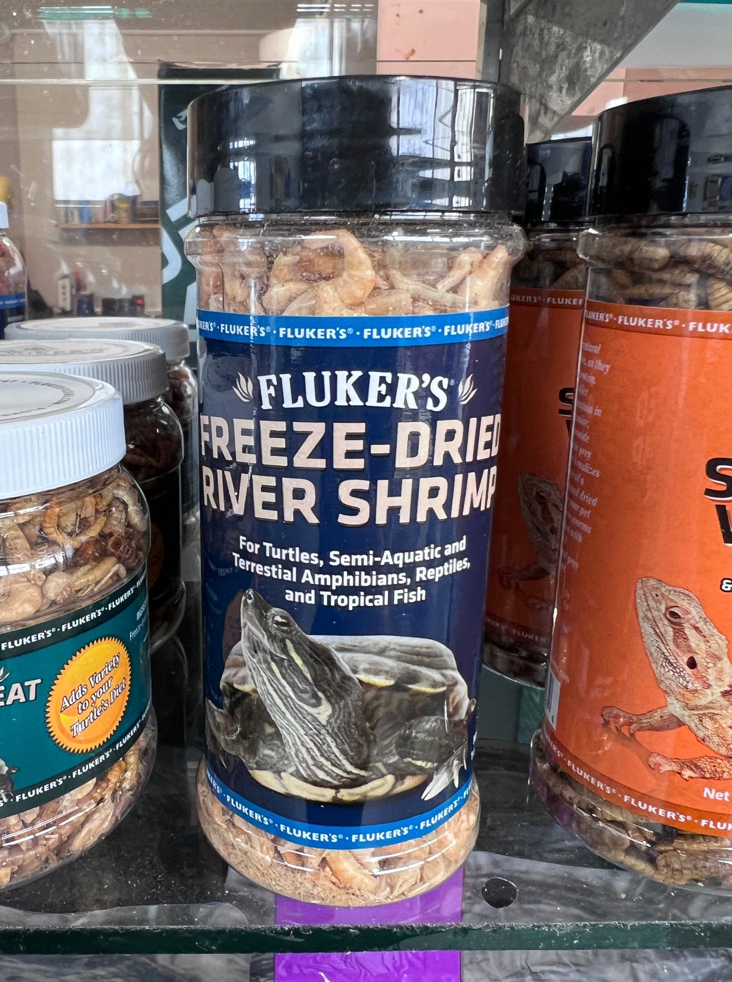 Fluker's Freeze Dried Shrimp - A delectable treat for turtles, available at Campbells Garden Centre. 🐢🦐
