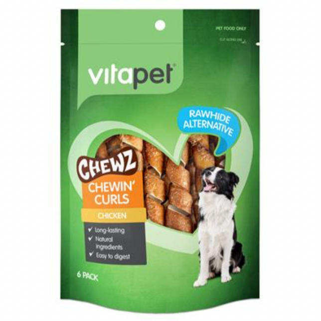 Rawhide Alternative Chewin Curls Chicken 15pk