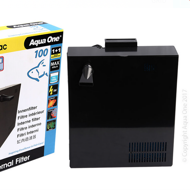 Aqua One AquaBac 100 Internal Back Filter 450/hr