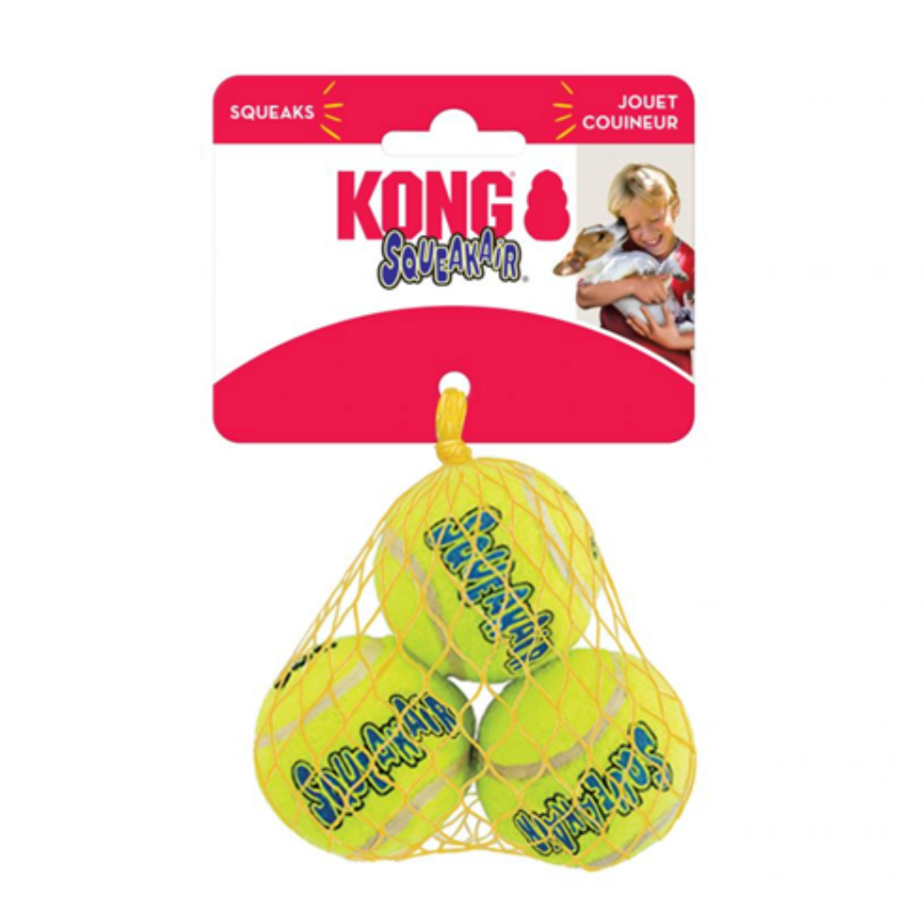 KONG Air Puppy Squeaker Tennis Ball Small 3pk