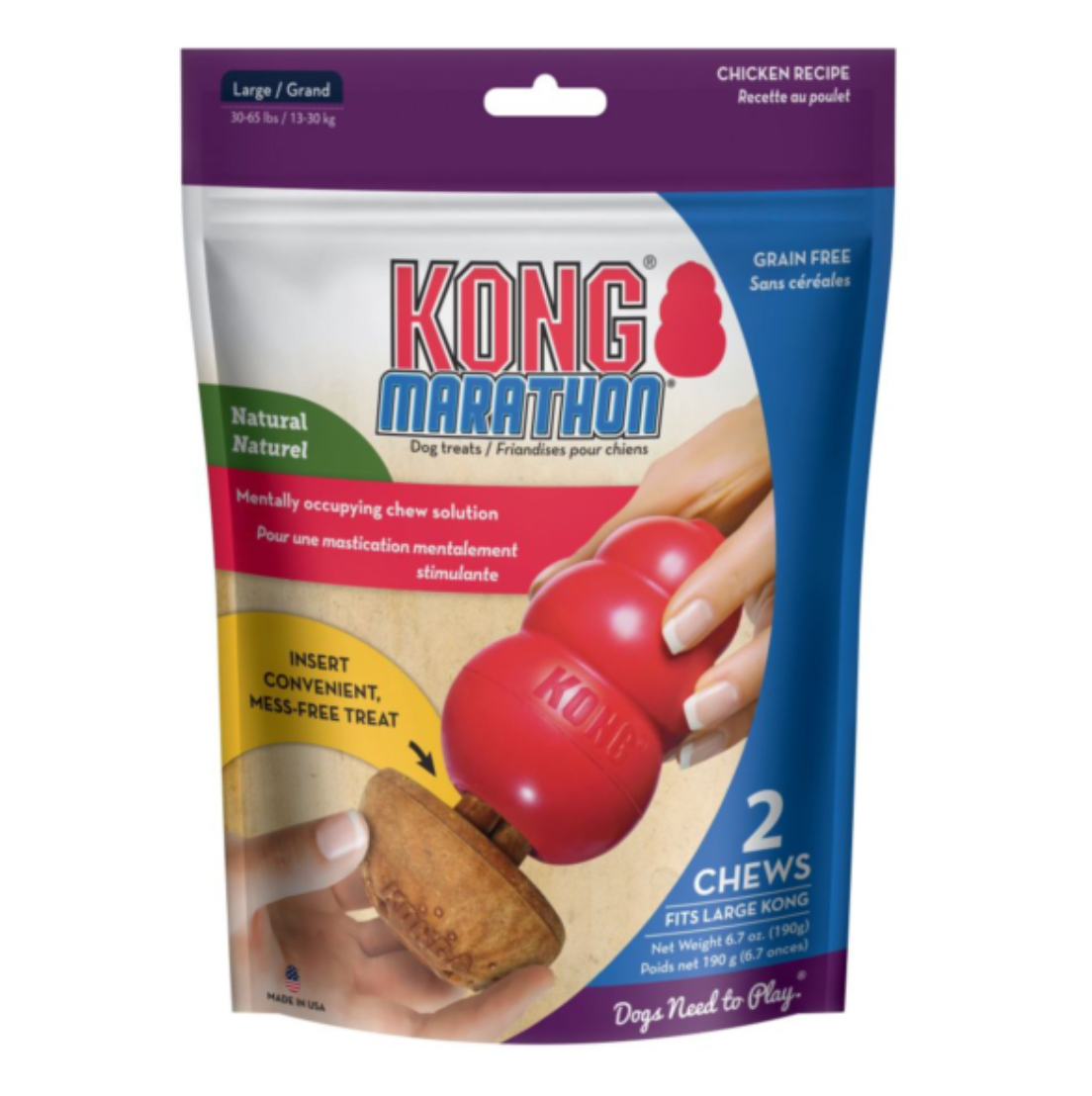 KONG Marathon 2-pk Chicken Large