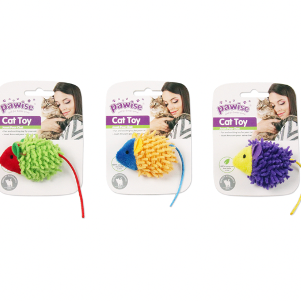 Pawise Cat Toy Shaggy Mouse
