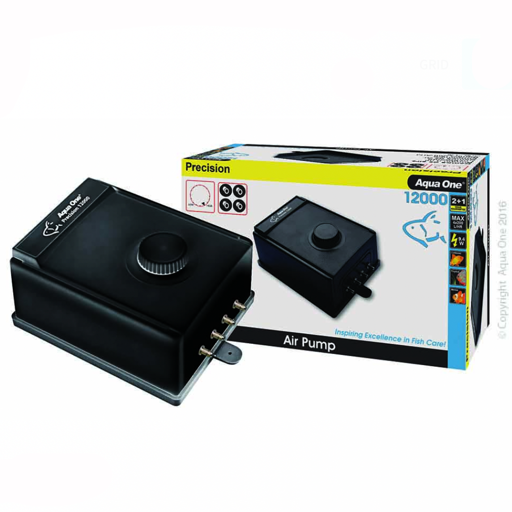 Aqua One Precision 12000 Airpump 4 Outlet 200 L/hr X 4