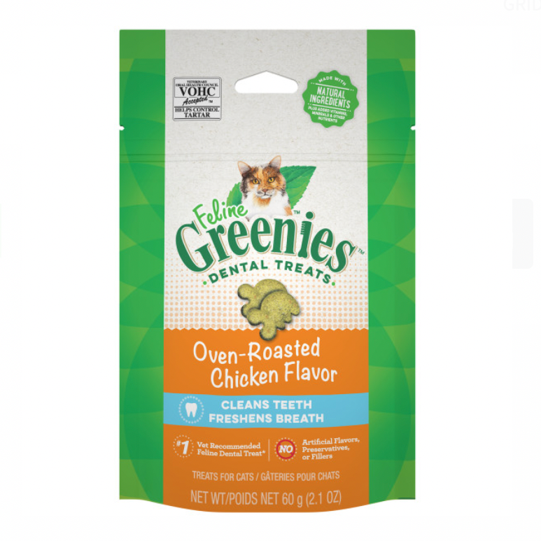 Feline Greenies Dental Treats Chicken Flavour 60g