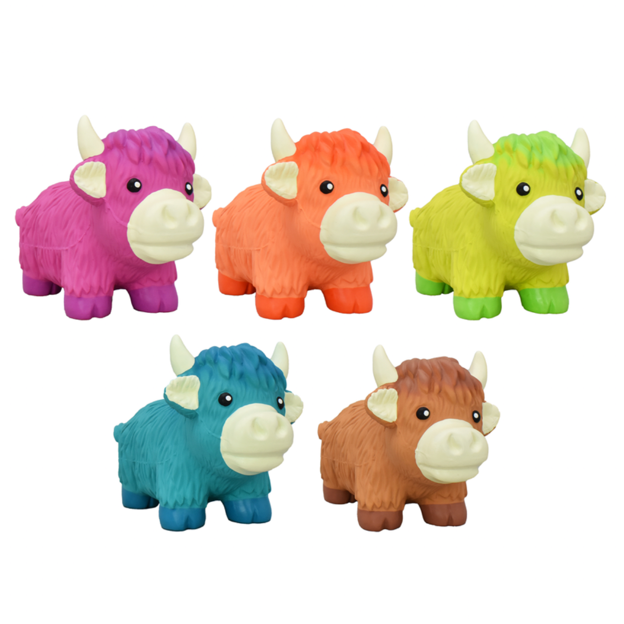 Latex Highland Cow Assorted 17cm