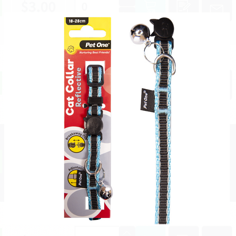 Pet One Cat Collar Reflective 18-28cm