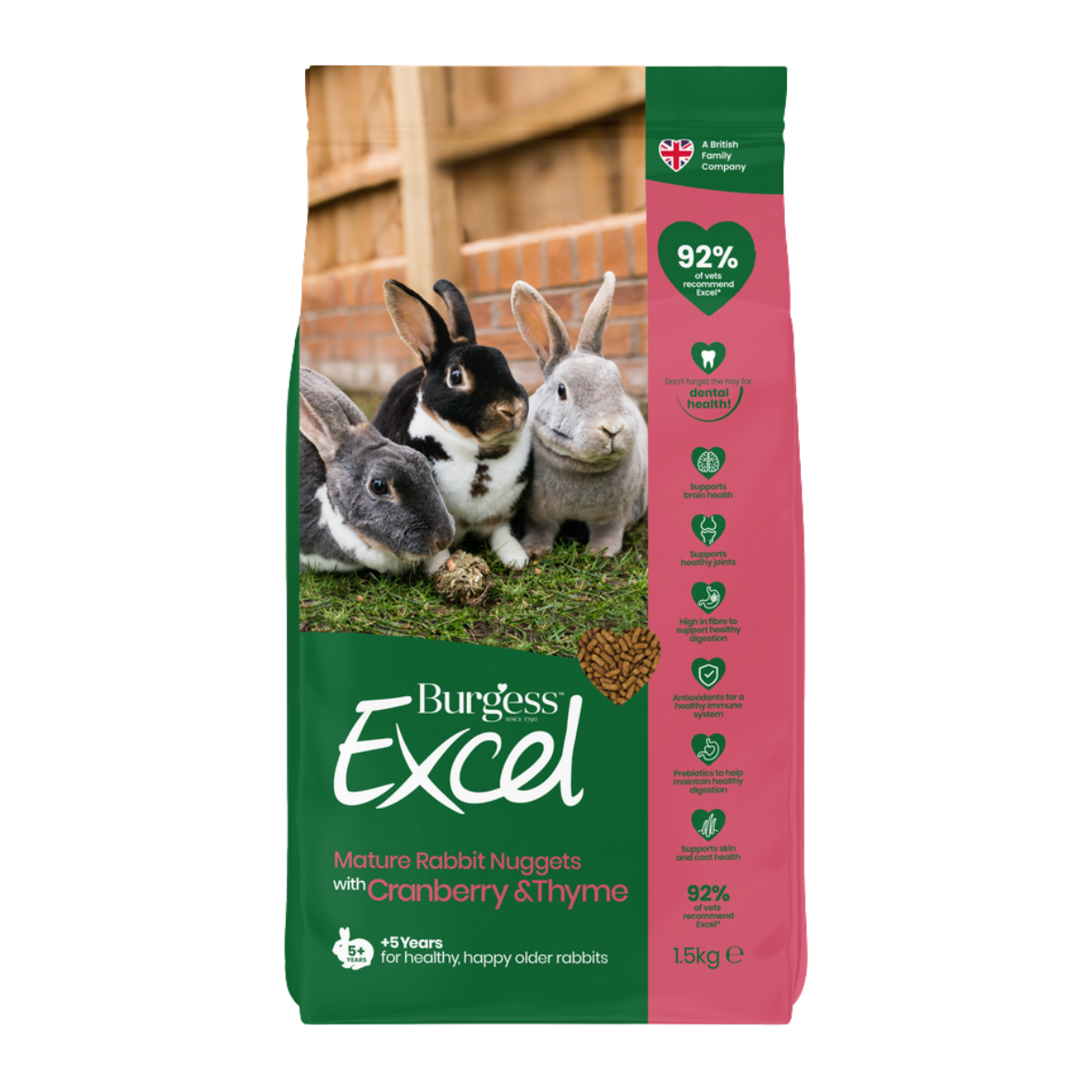 Burgess Excel Rabbit Nuggets Cranberry & Thyme 1.5kg