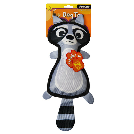 Pet One Dog Toy Raccoon With Squeaker 42cmh