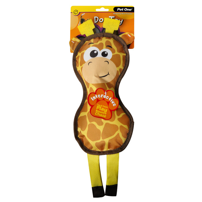 Pet One Dog Toy Giraffe With Squeaker 44cmh