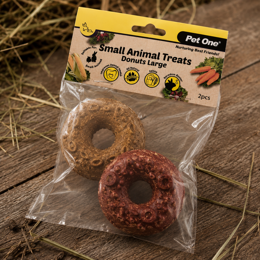Pet One Small An Treat Donuts Large 2pcs Yellow/Red