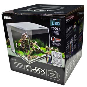Fluval Flex Aquarium Curved Glass 57 lt 41x39x39cm White