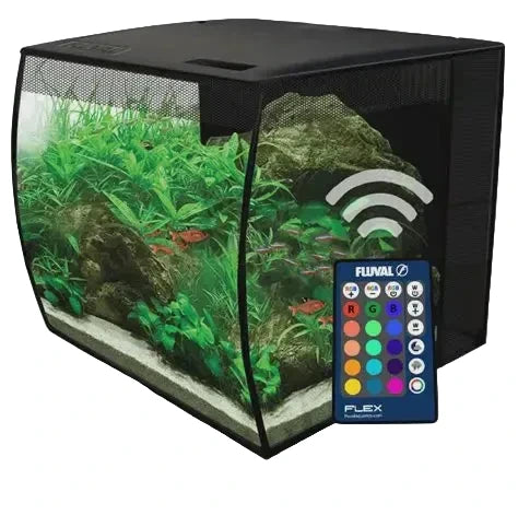 Fluval Flex Aquarium Curved Glass 57 lt 41x39x39cm Black