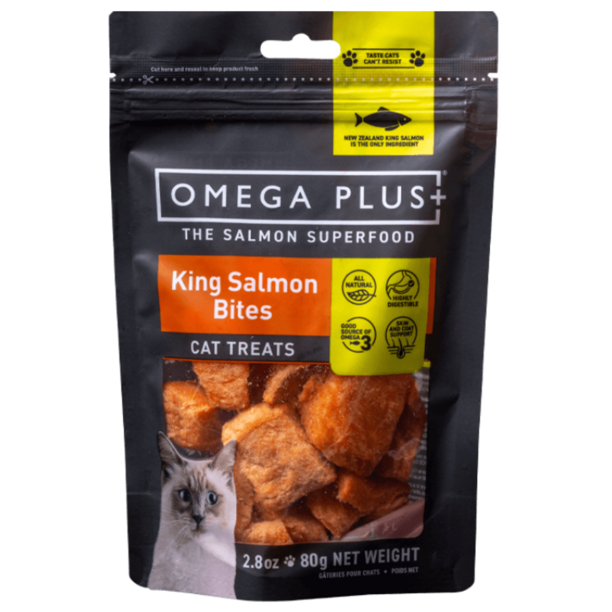 Omega Plus King Salmon Bites Cat