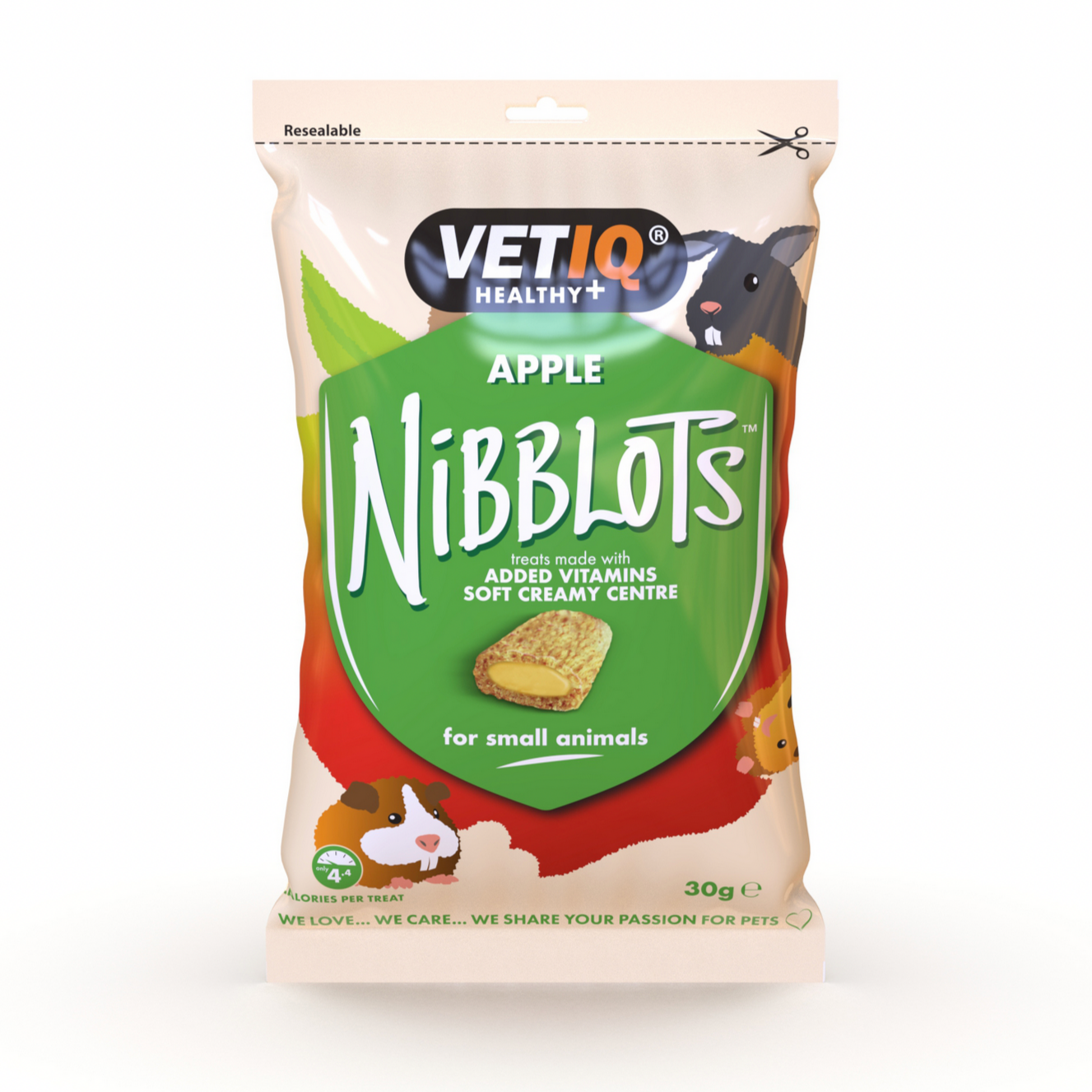 Nibblots Apple – Omega-3 enriched apple treats for rabbits, guinea pigs, and other small pets