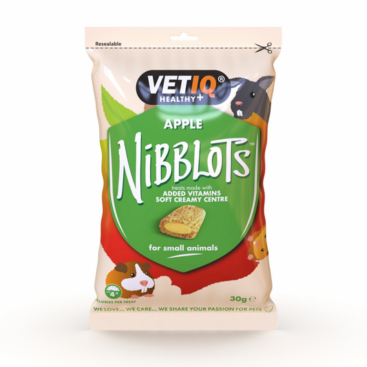 Nibblots Apple – Omega-3 enriched apple treats for rabbits, guinea pigs, and other small pets