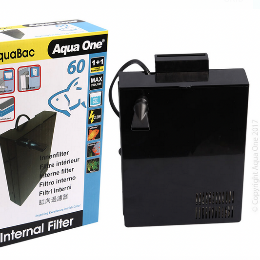 Aqua One AquaBac 60 Internal Back Filter 200/hr