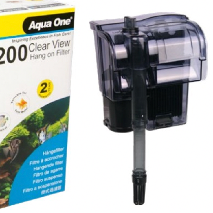 Aqua One H200 ClearView Hang On Filter 340l/hr