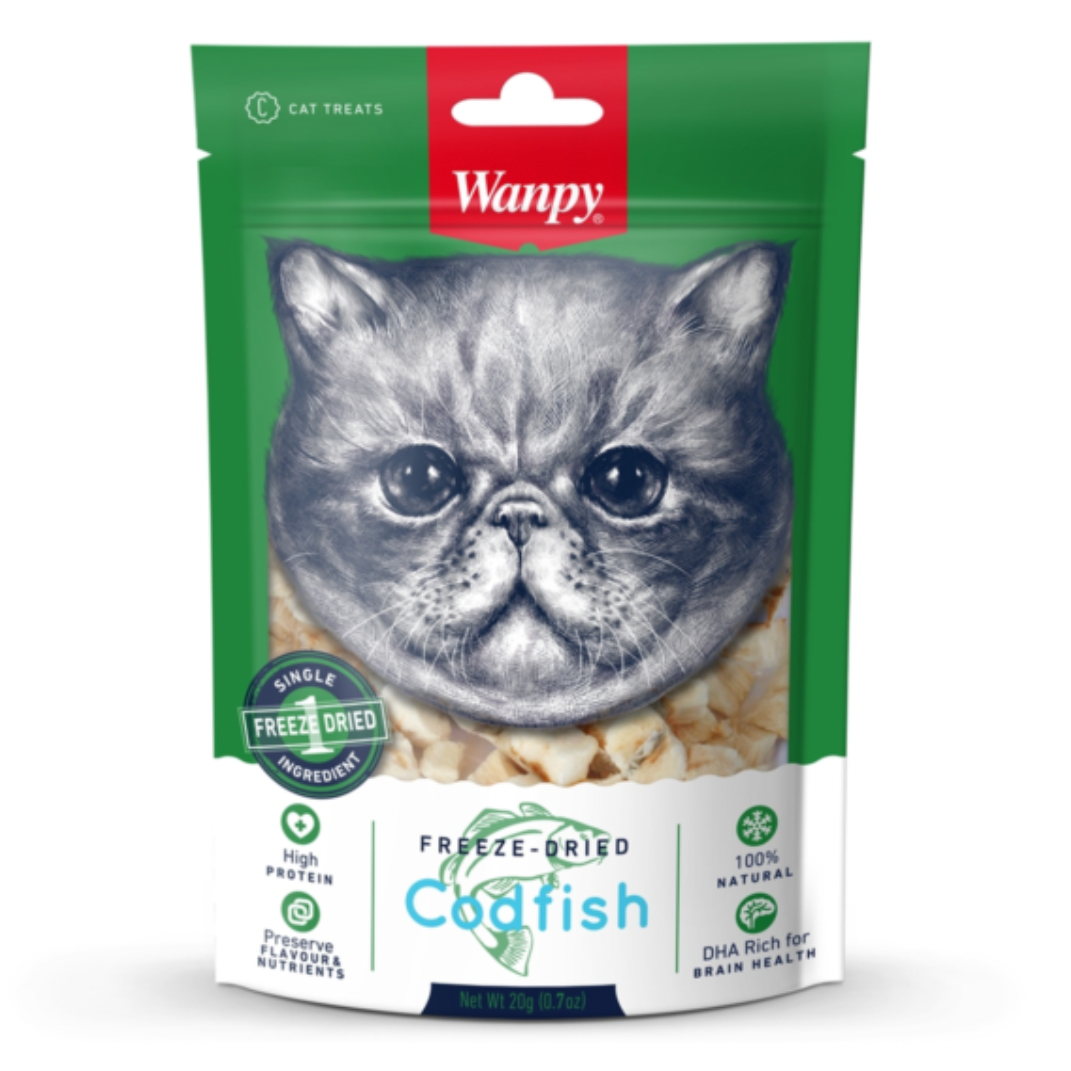 Wanpy Cat Treats - Freeze Dried Codfish