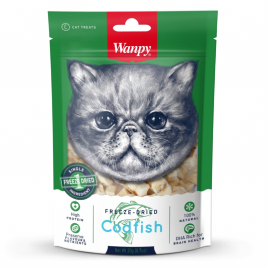 Wanpy Cat Treats - Freeze Dried Codfish