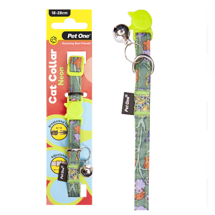 Pet One Cat Collar Neon 18-28cm