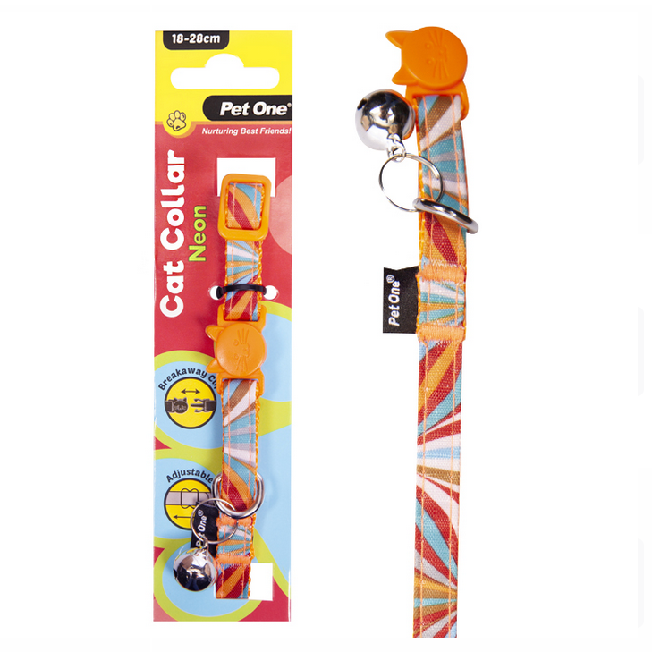 Pet One Cat Collar Neon 18-28cm