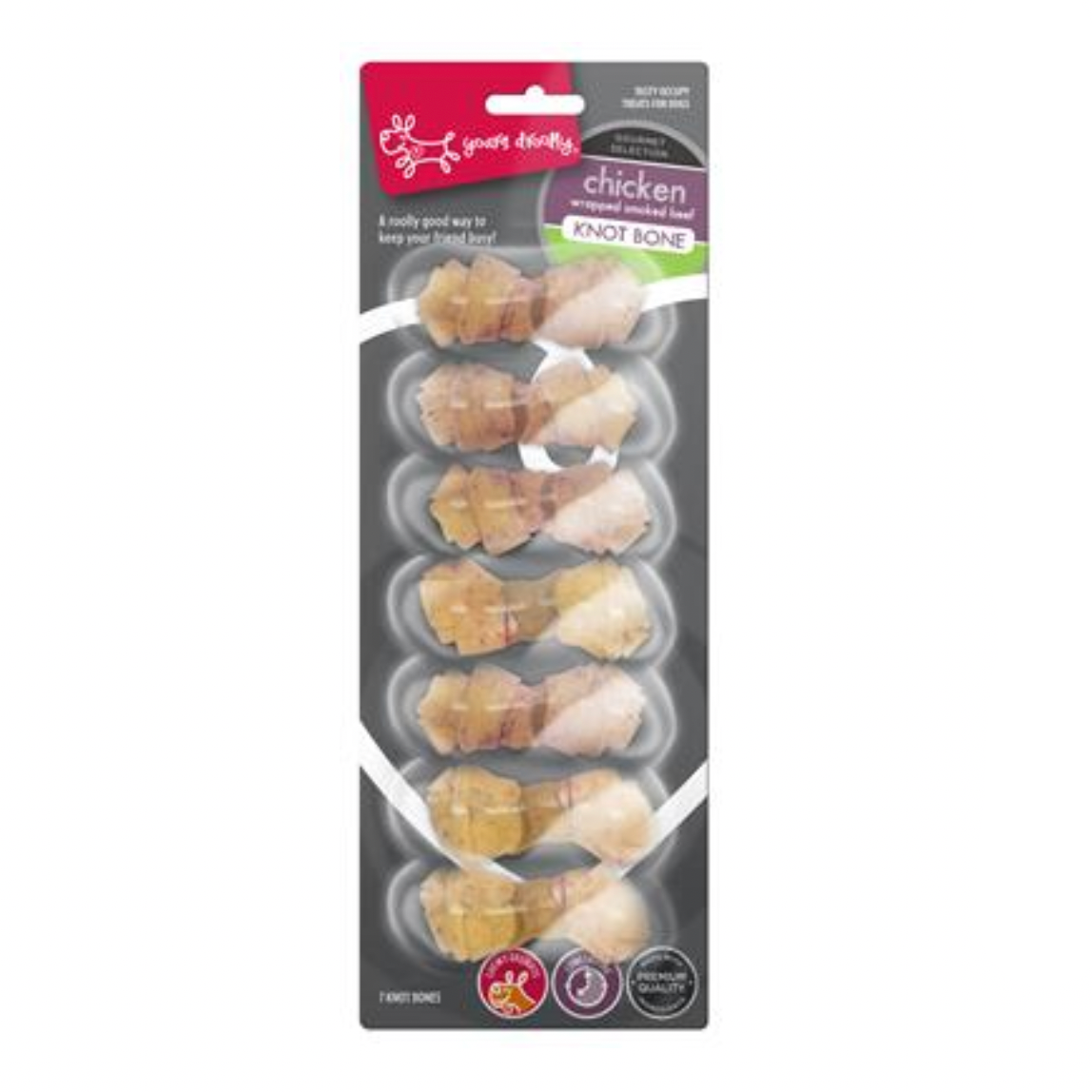 Yours Droolly KnotBone Chicken Wrapped 7pk