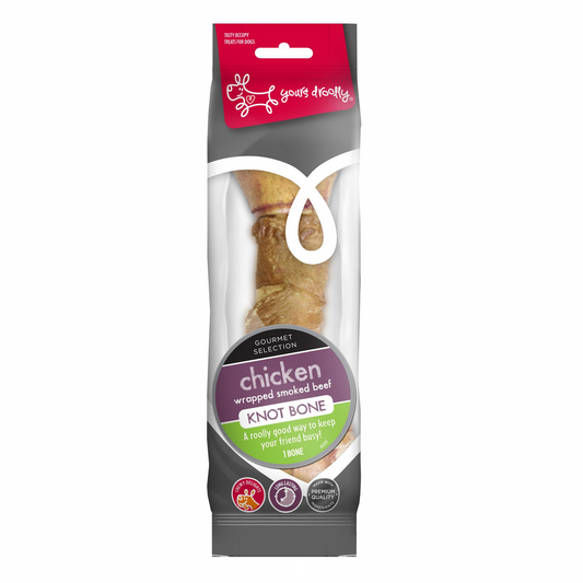 Yours Droolly KnotBone Chicken Wrapped 25cm