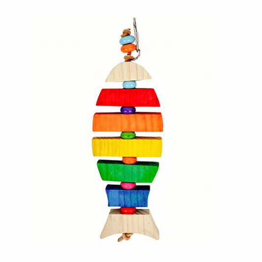 Avian Care Bird Toy Rainbow Spinning Fish 23cm