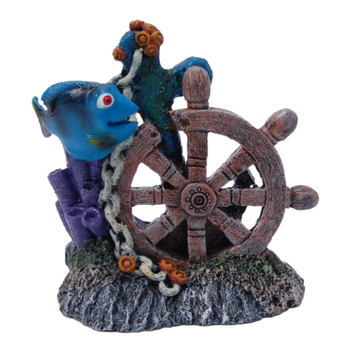 Fish at steering wheel