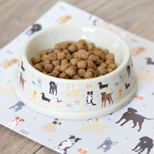 Dog Print Food Bowl