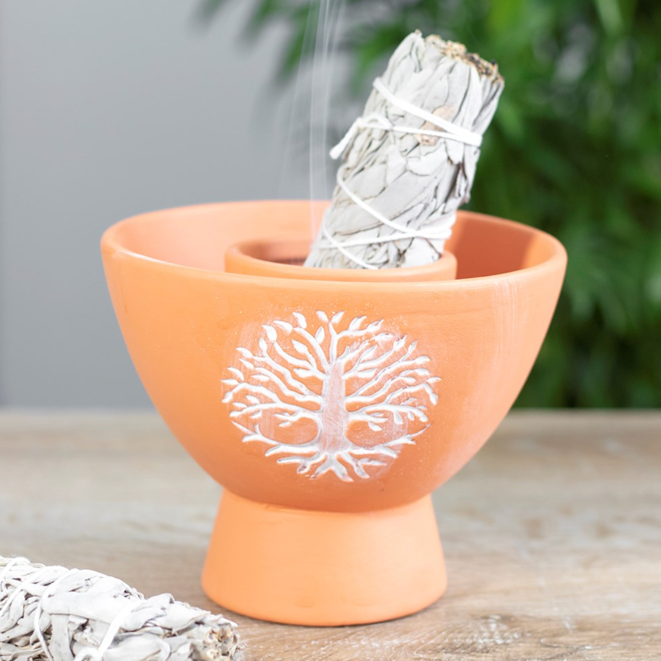 Tree Of Life Natural Terracotta Smudge Bowl