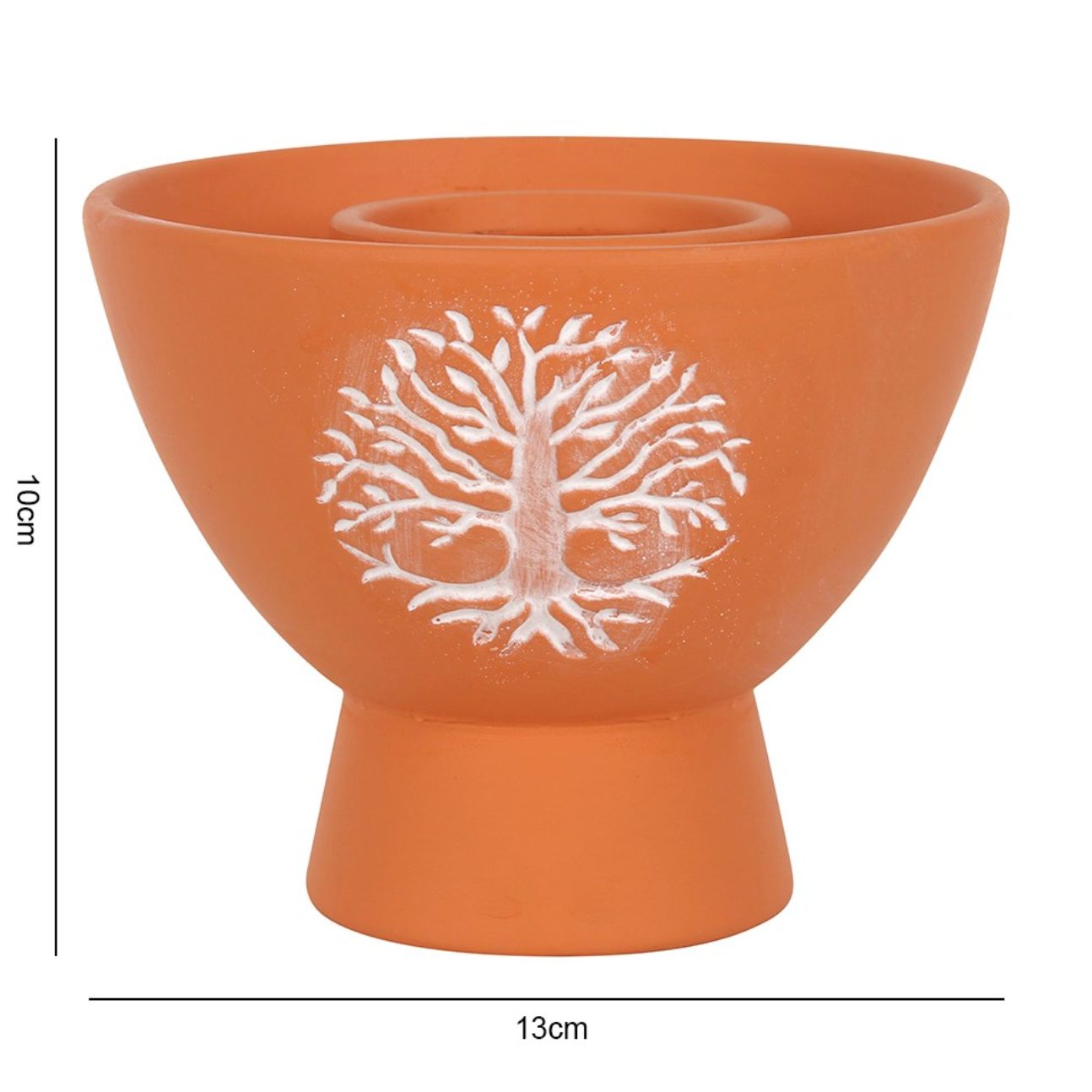Tree Of Life Natural Terracotta Smudge Bowl