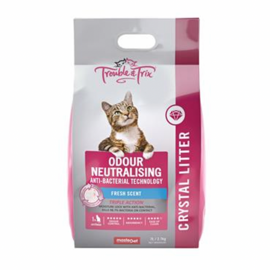 Trouble & Trix Antibacterial Crystal Cat Litter