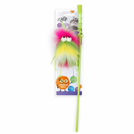 Furry Ball Cat Fluffer Wand - Pink