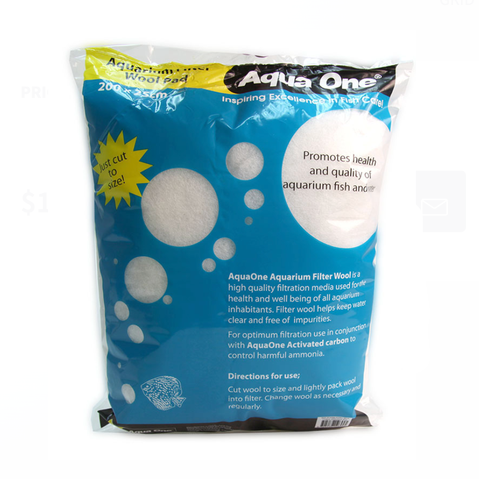 Aqua One Filter Wool Coarse 200x25cm Bag