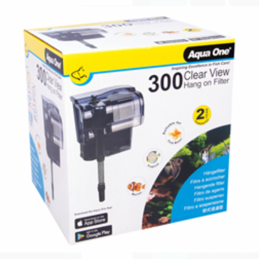 Aqua One H300 ClearView Hang On Filter 395l/hr