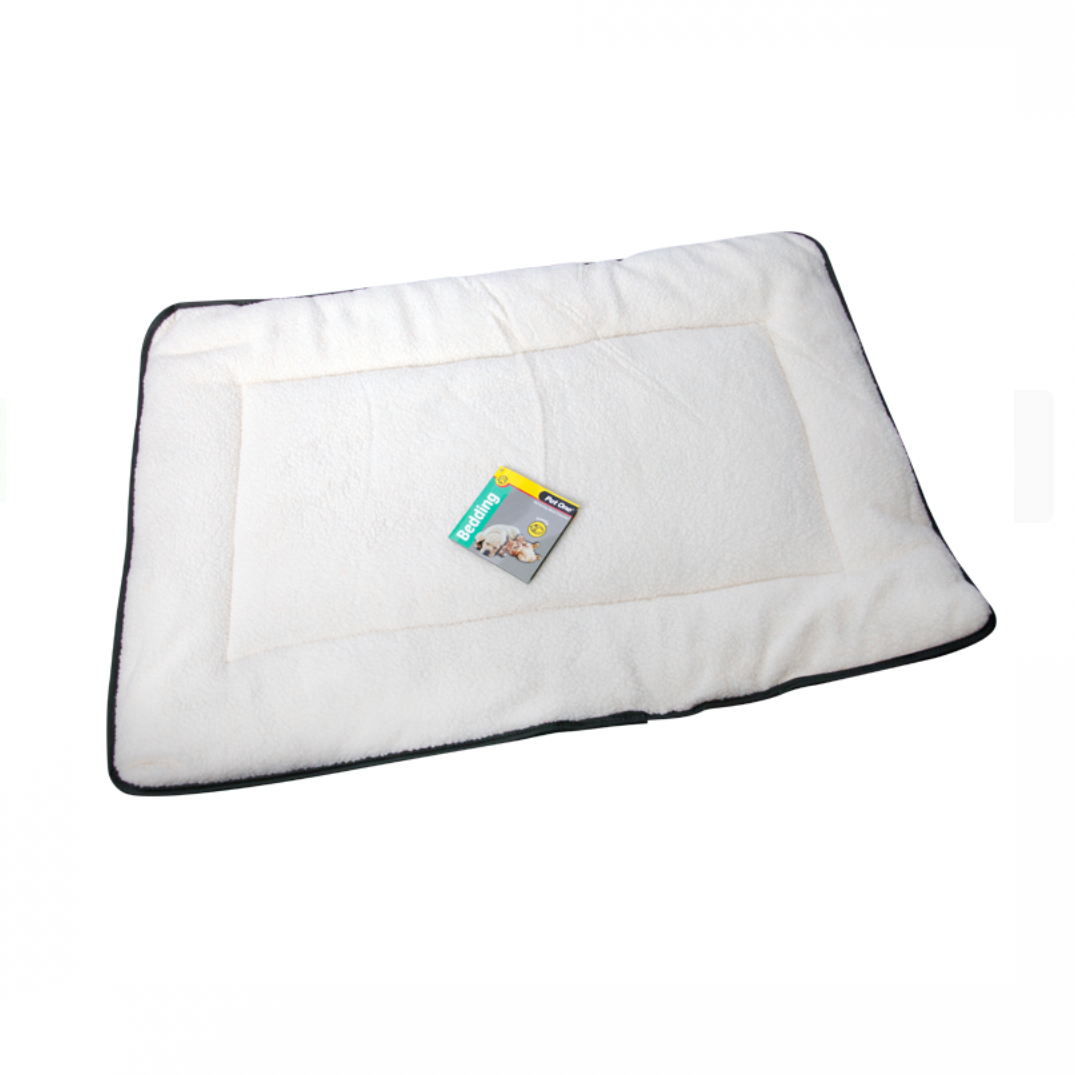 Pet One Bed Cushion - Waterproof Base W Faux Sheepskin Top