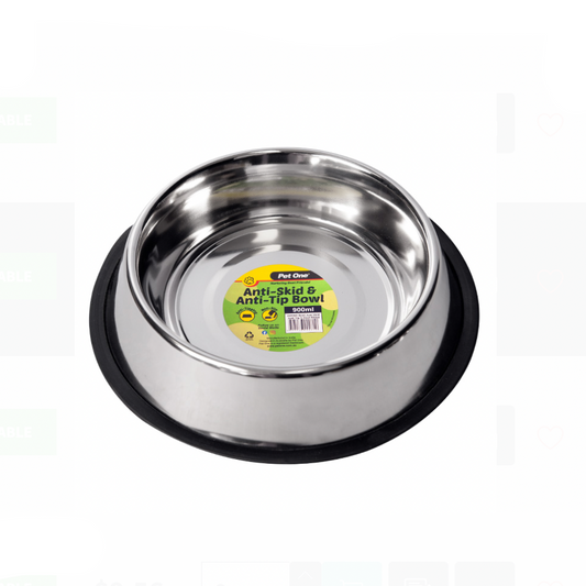 Pet One Bowl - Anti Ant Anti Tip S/steel