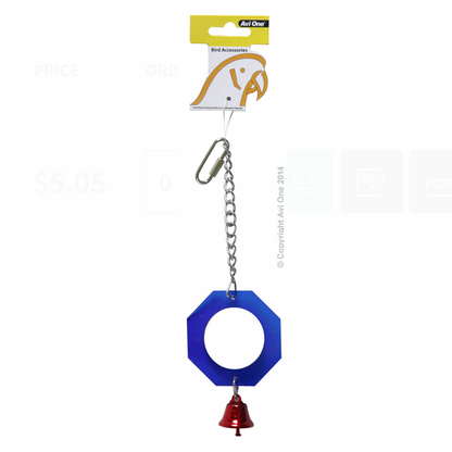 Avi One Bird Toy - Acrylic Mirror W/bell