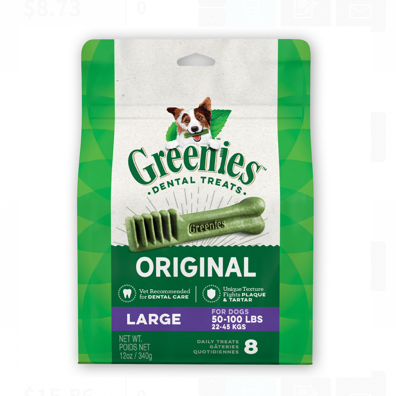 Greenies Dental Treats Original Large 8 Pack