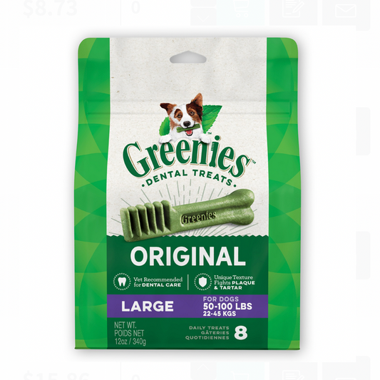 Greenies Dental Treats Original Large 8 Pack