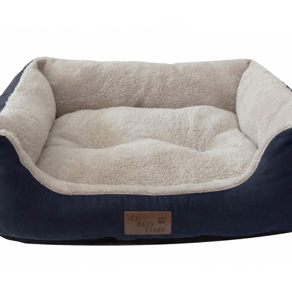 It's Bed Time Plush Dozer Rectangle Dog Bed