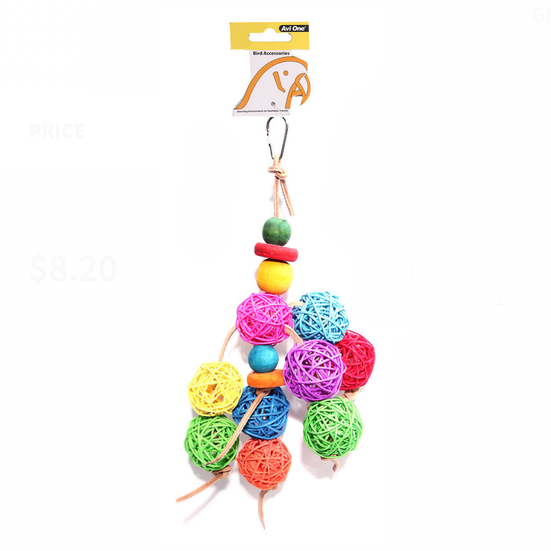 Leather Rope Coloured Rattan Ball 30cm