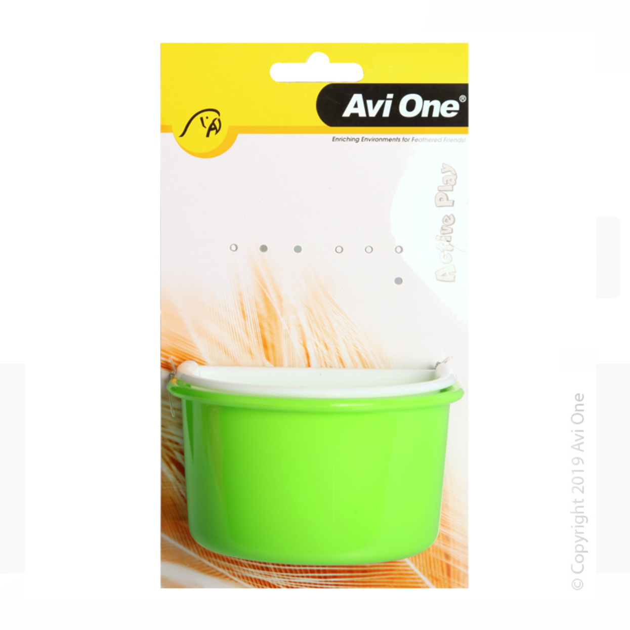 Avi One Bird Feeder - Plastic D Feeder W Metal Holder 2pk