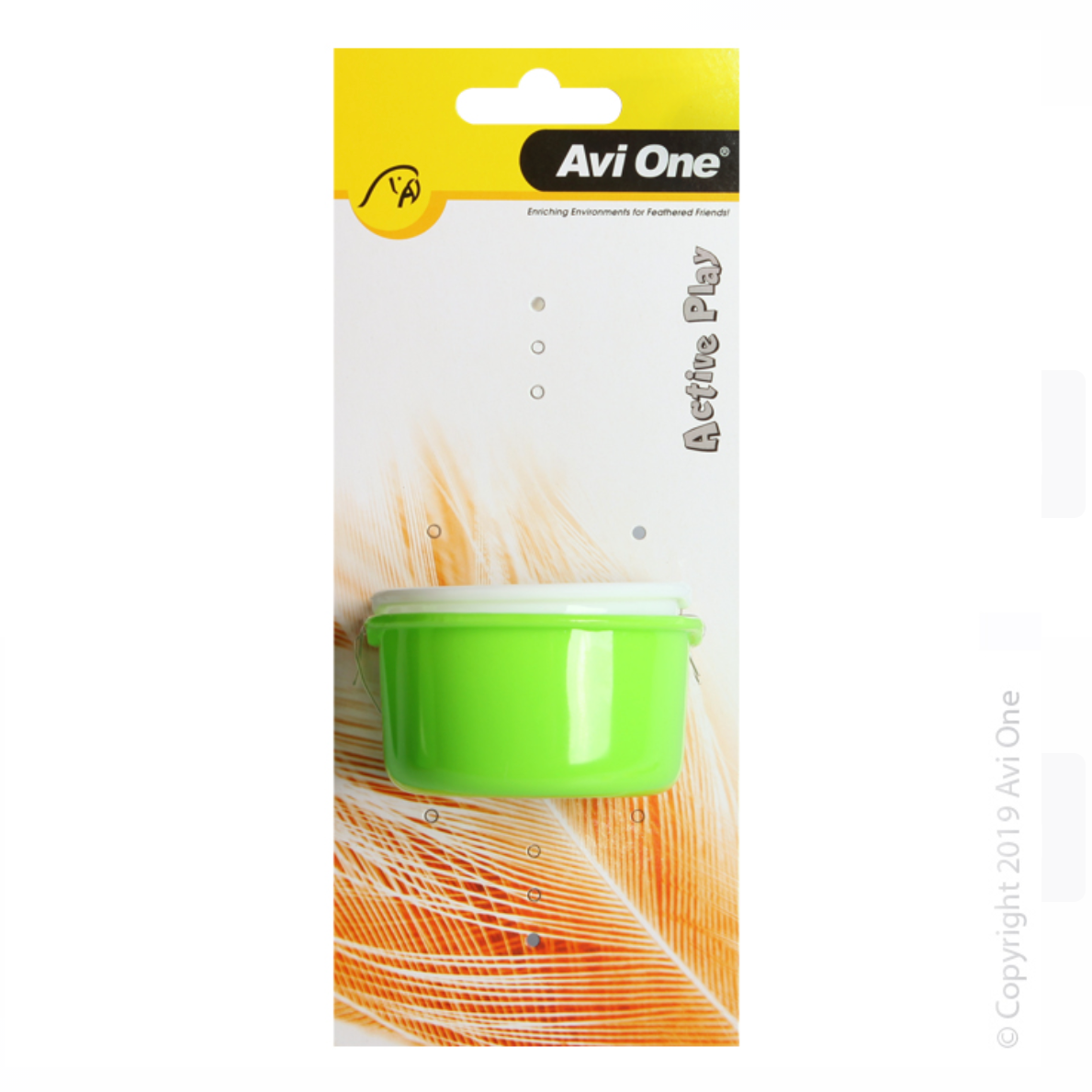 Avi One Bird Feeder - Plastic D Feeder W Metal Holder 2pk Small
