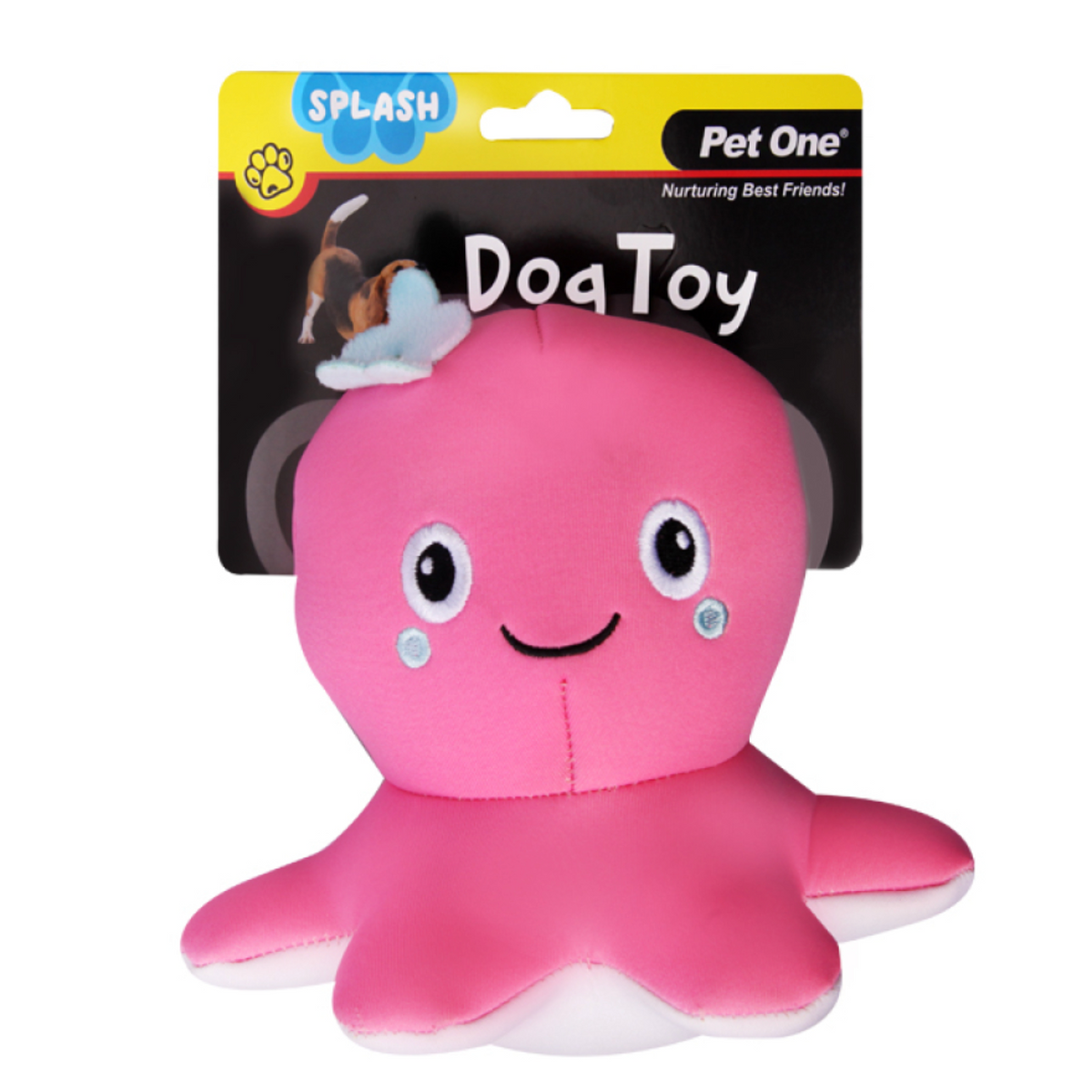 Pet One Dog Toy Splash Squeaky Octopus (15.3cm)